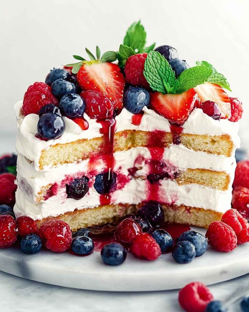 Step-by-Step Instructions for Making the Mixed Berry Pimms Cake