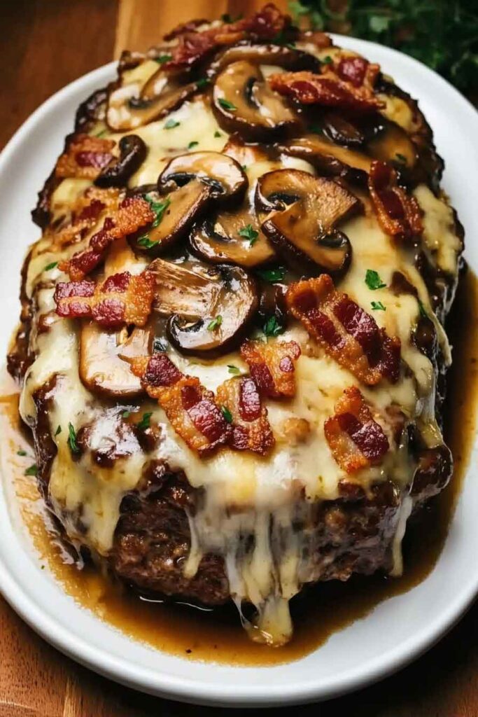How to Serve Mushroom Swiss Cheese Meatloaf