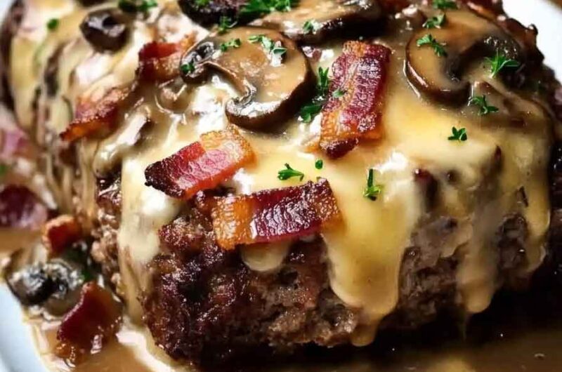 Mushroom Swiss Cheese Meatloaf