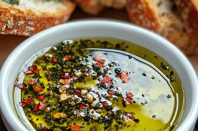 Olive Oil Dip with Warm Bread Recipe - The Perfect Appetizer!