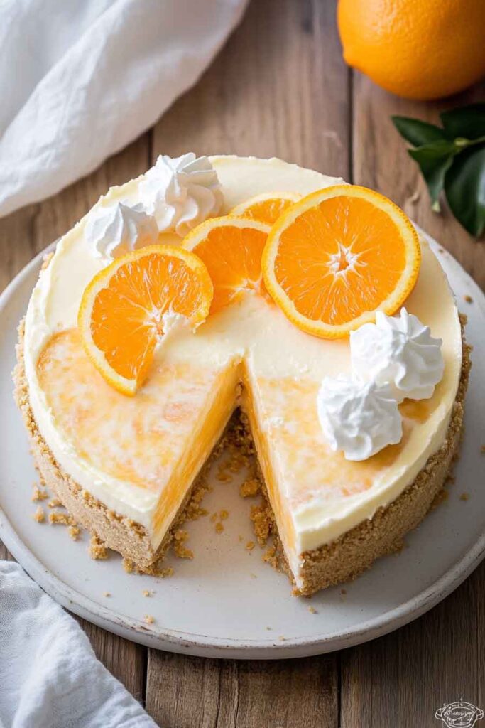 How to Serve Orange Creamsicle Cheesecake