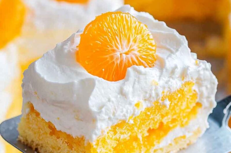 Orange Creamsicle Poke Cake