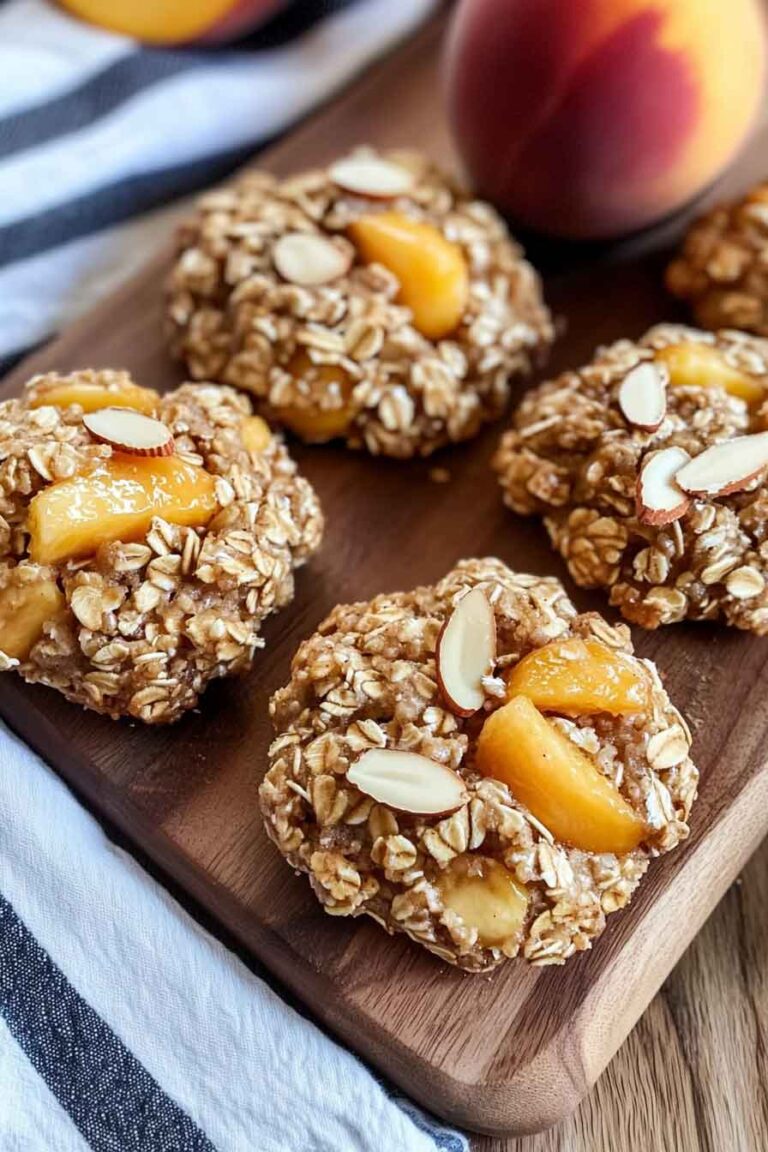Peach Almond Breakfast Cookies