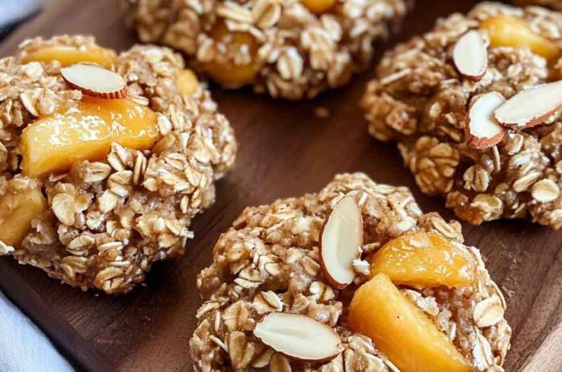 Peach Almond Breakfast Cookies
