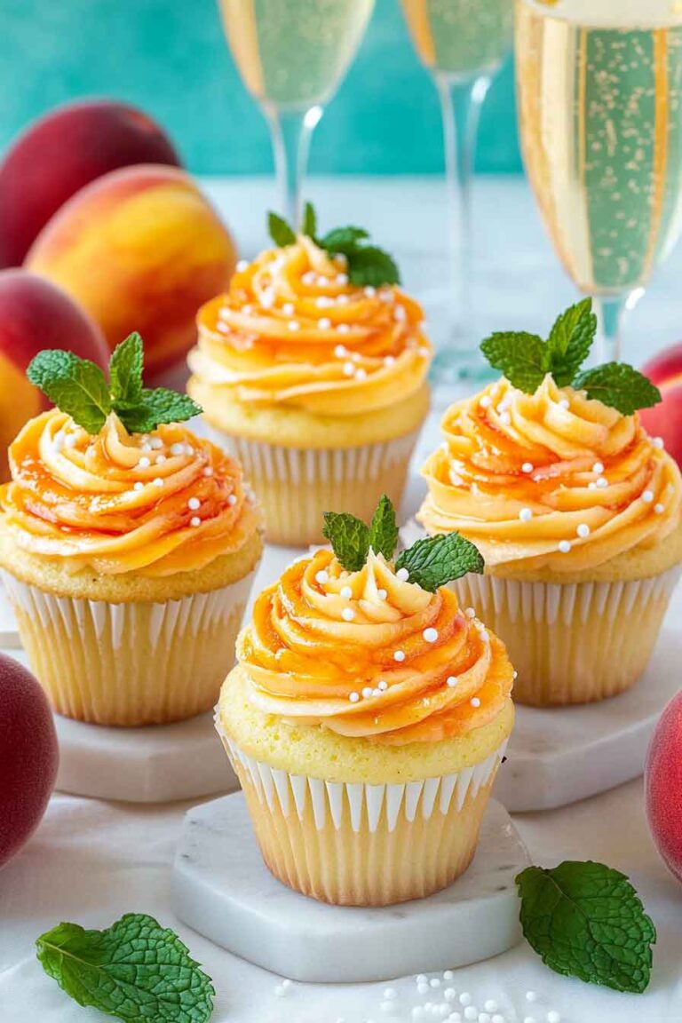 Peach Bellini Cupcakes