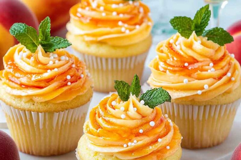 Peach Bellini Cupcakes