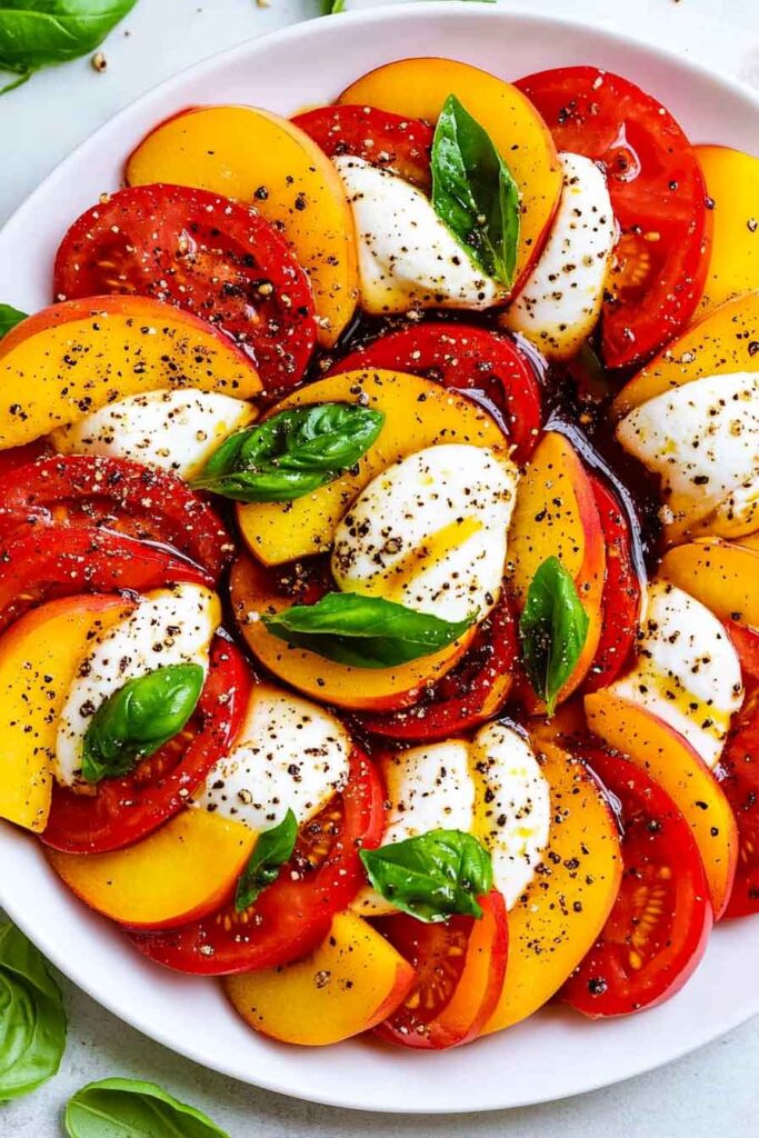 How to Serve Peach Caprese Salad