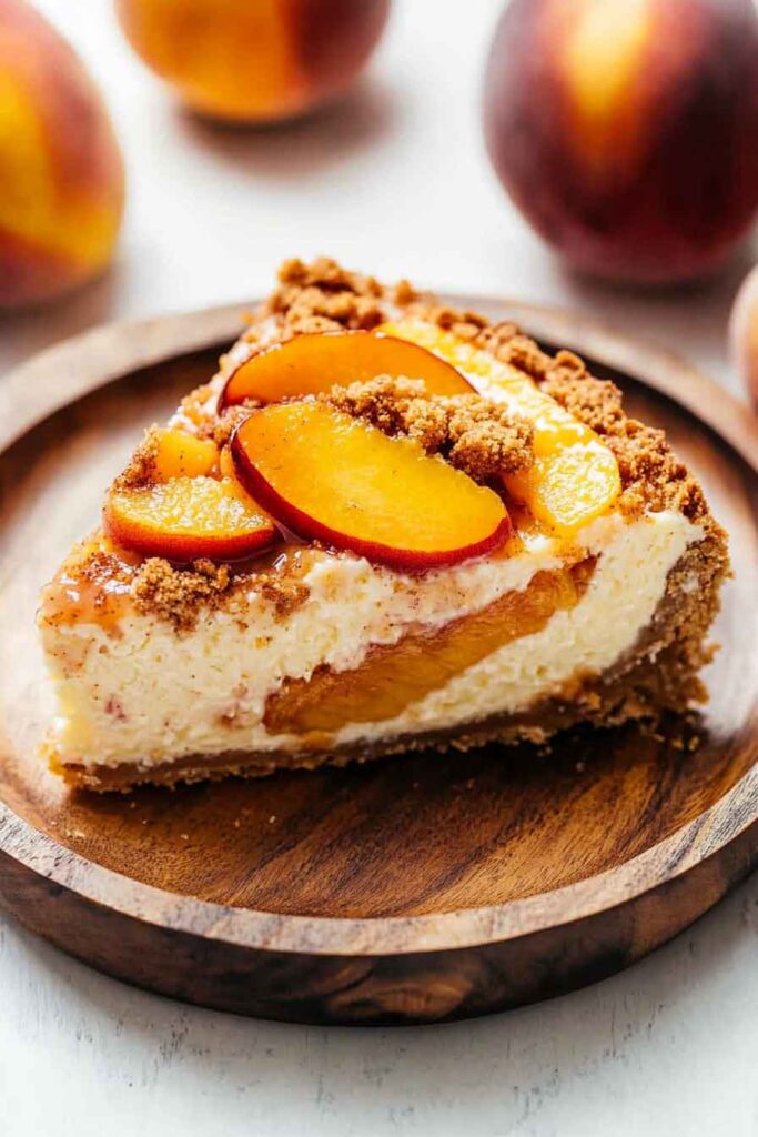 Peach Cobbler Cheesecake
