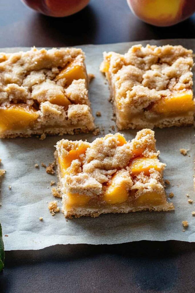 How to Serve Peach Crumb Bars