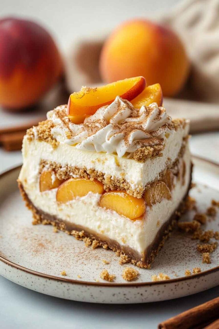 Peach Crumble Cheesecake Recipe