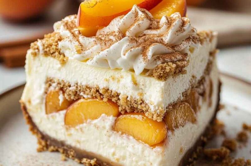 Peach Crumble Cheesecake Recipe