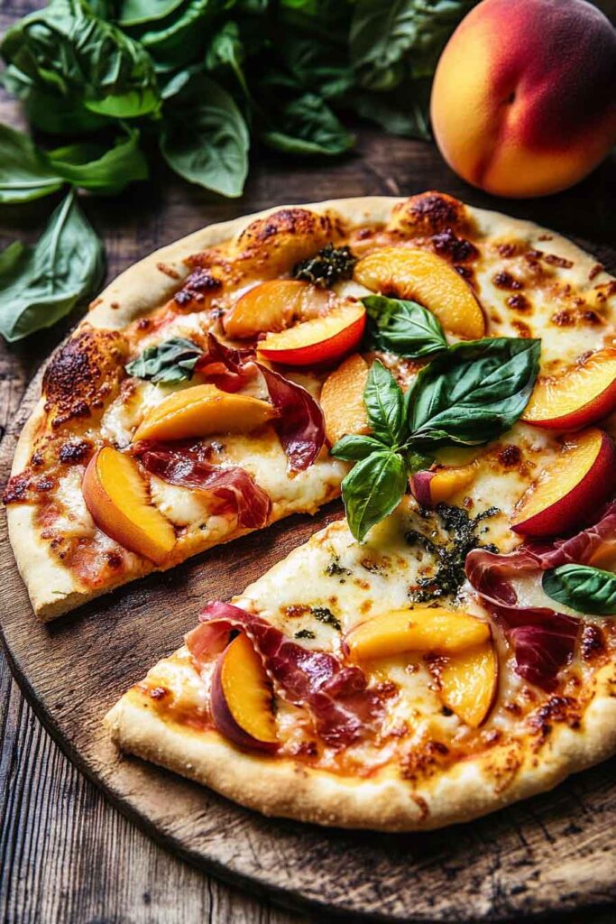 Peach Prosciutto Pizza