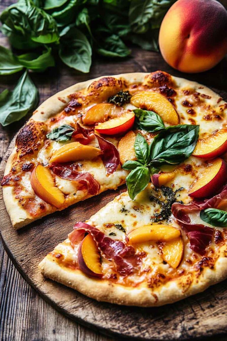 Peach Prosciutto Pizza