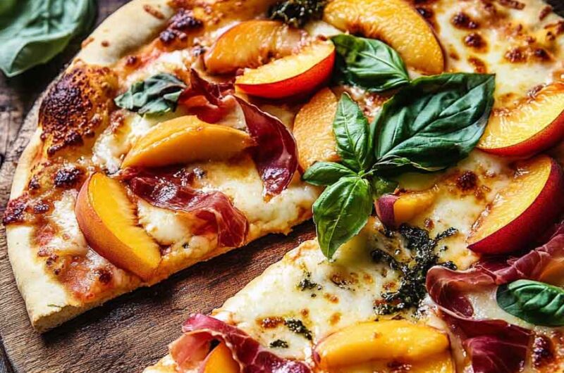 Peach Prosciutto Pizza
