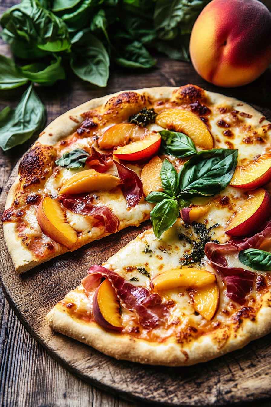Peach Prosciutto Pizza