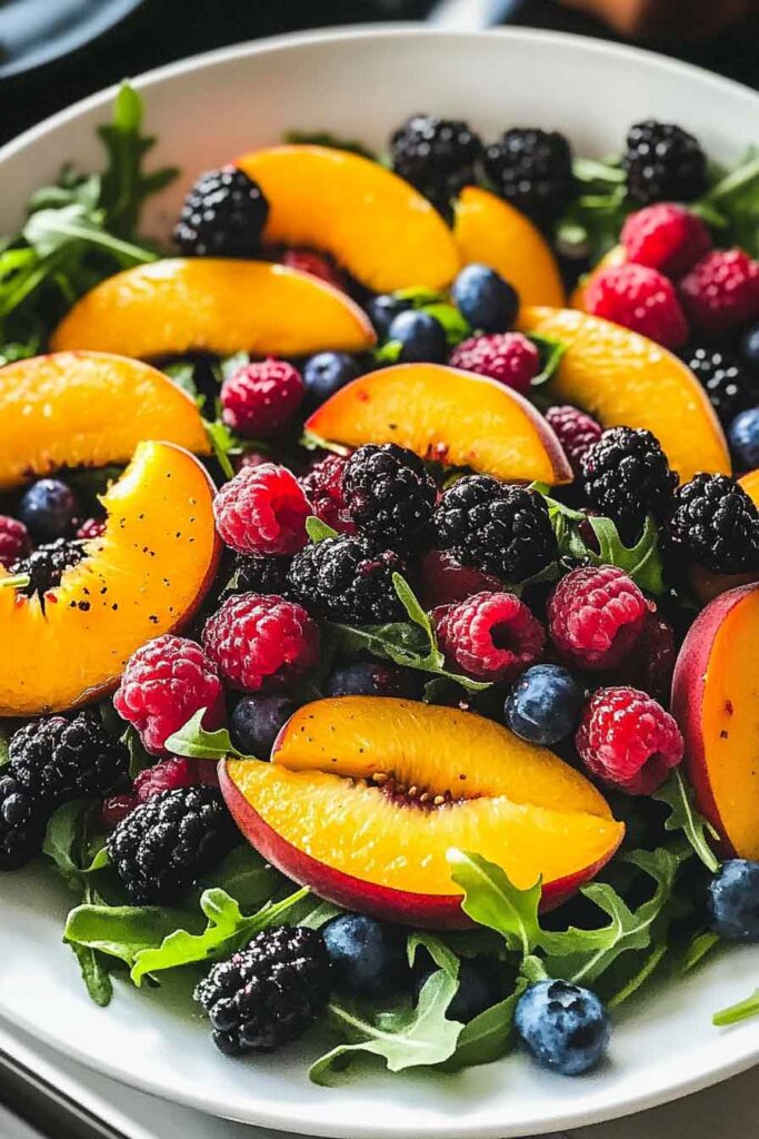 How to Serve Peach and Berry Salad
