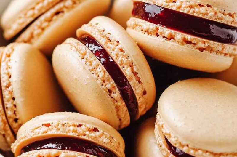 Peanut Butter Jelly Macarons