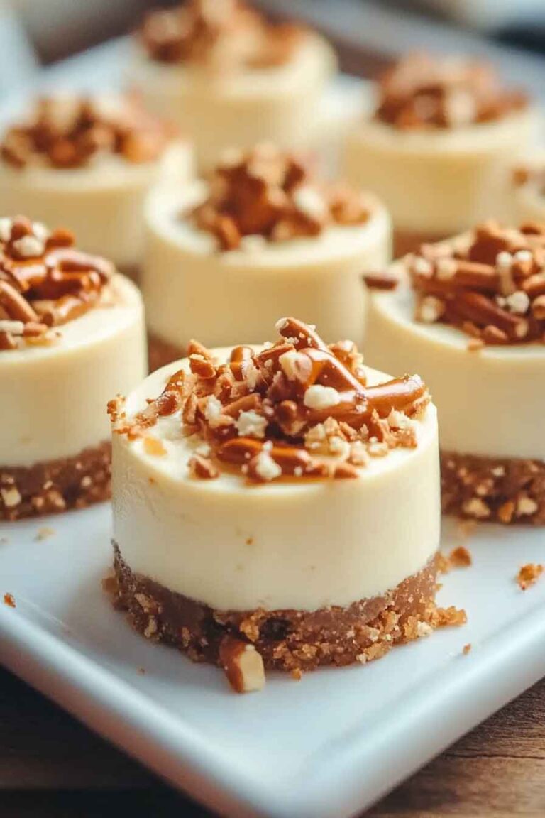 Peanut Butter Pretzel Cheesecake Bites