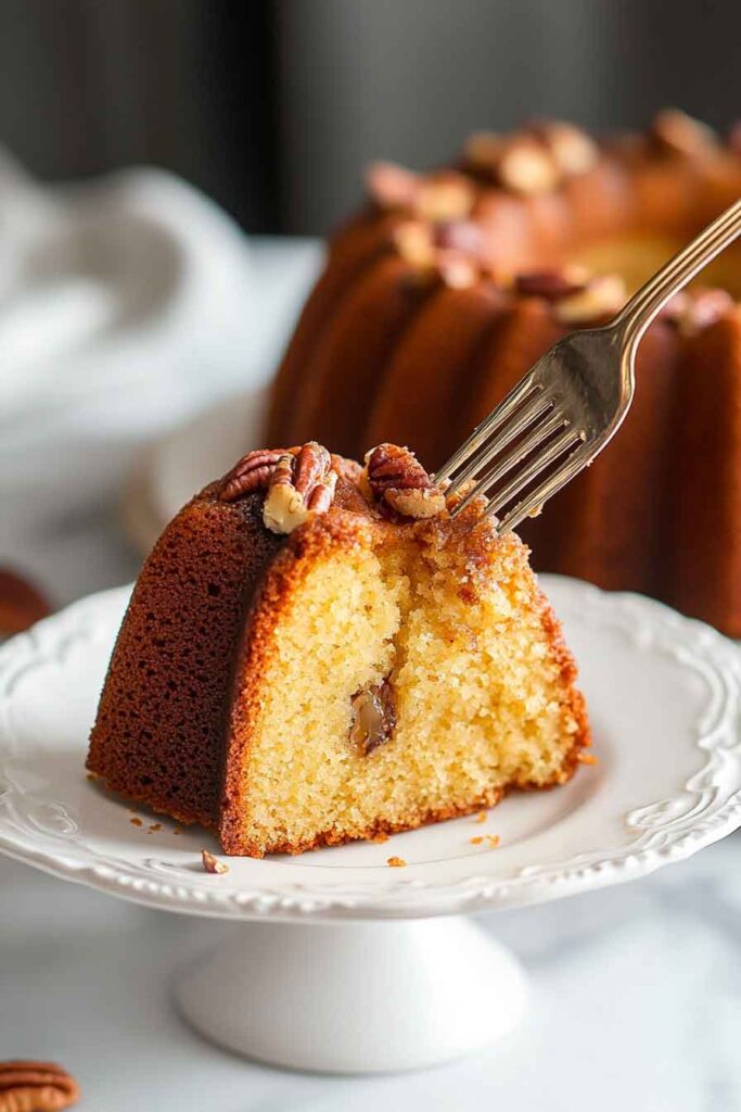 Step-by-Step Instructions for Pecan Rum Cake