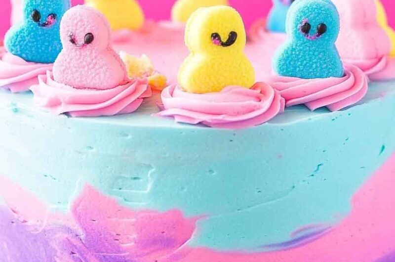 Peeps Swirl Cake