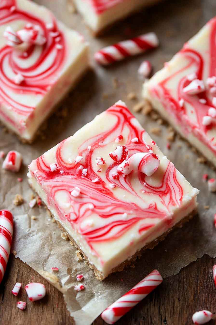 Peppermint Cheesecake Bars