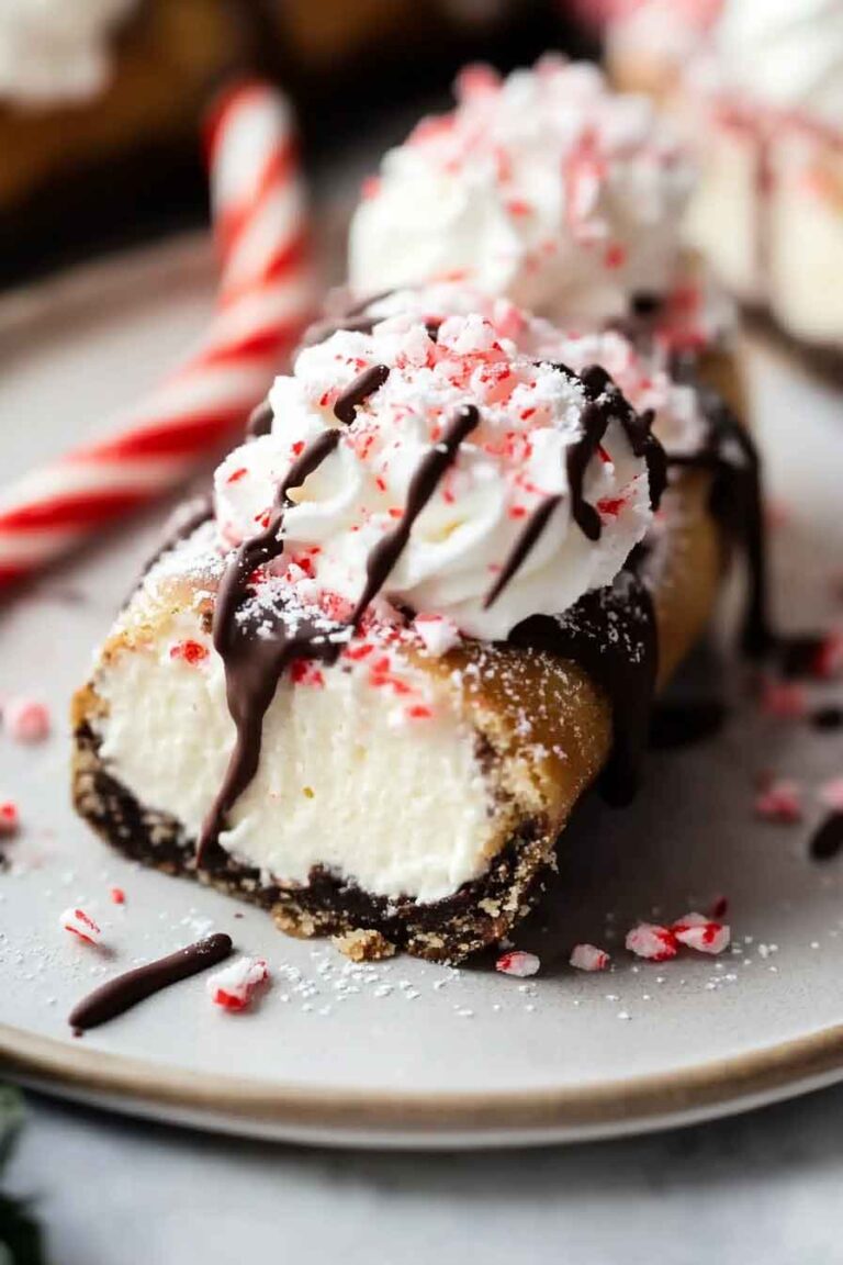 Peppermint Cheesecake Cannoli