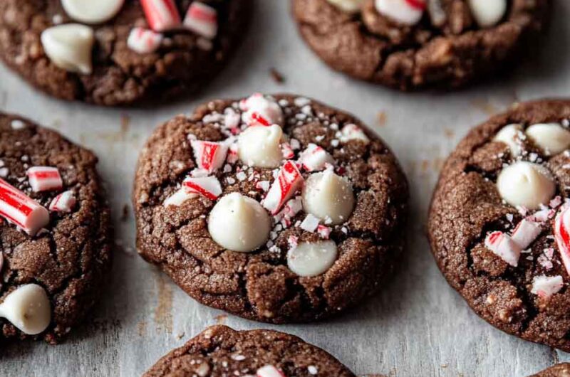 Peppermint Hot Cocoa Cookies