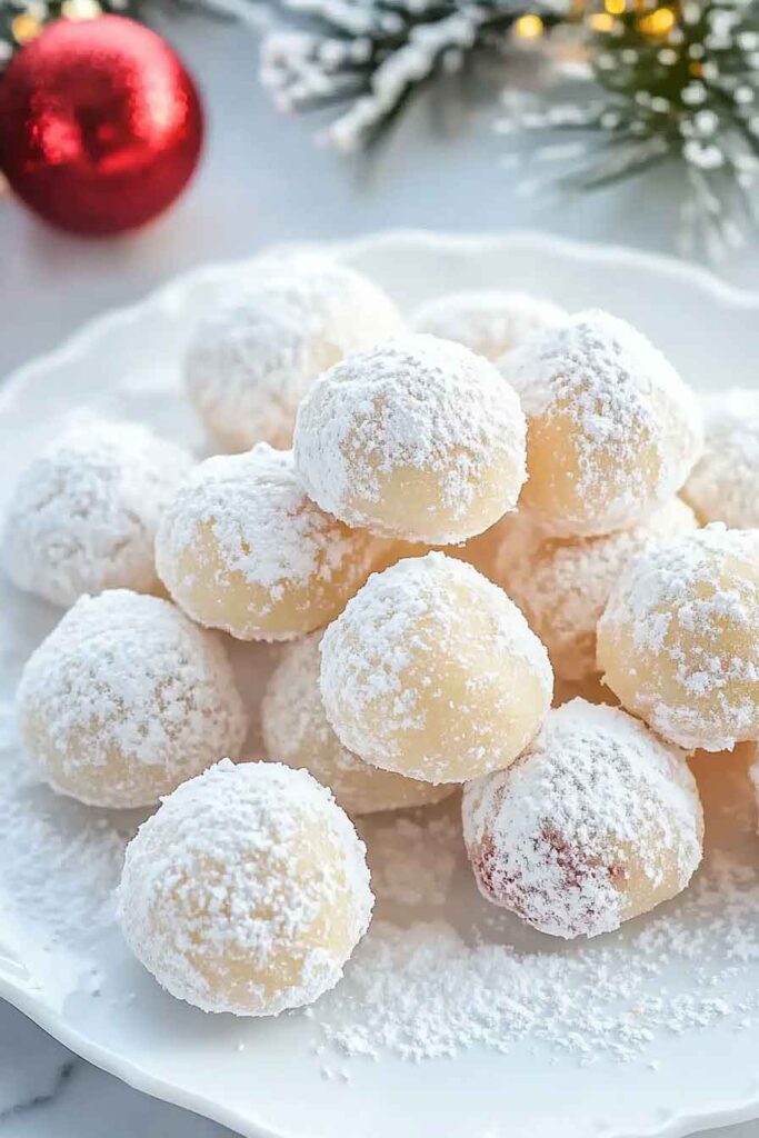 How to Serve Peppermint Lemon Snowballs