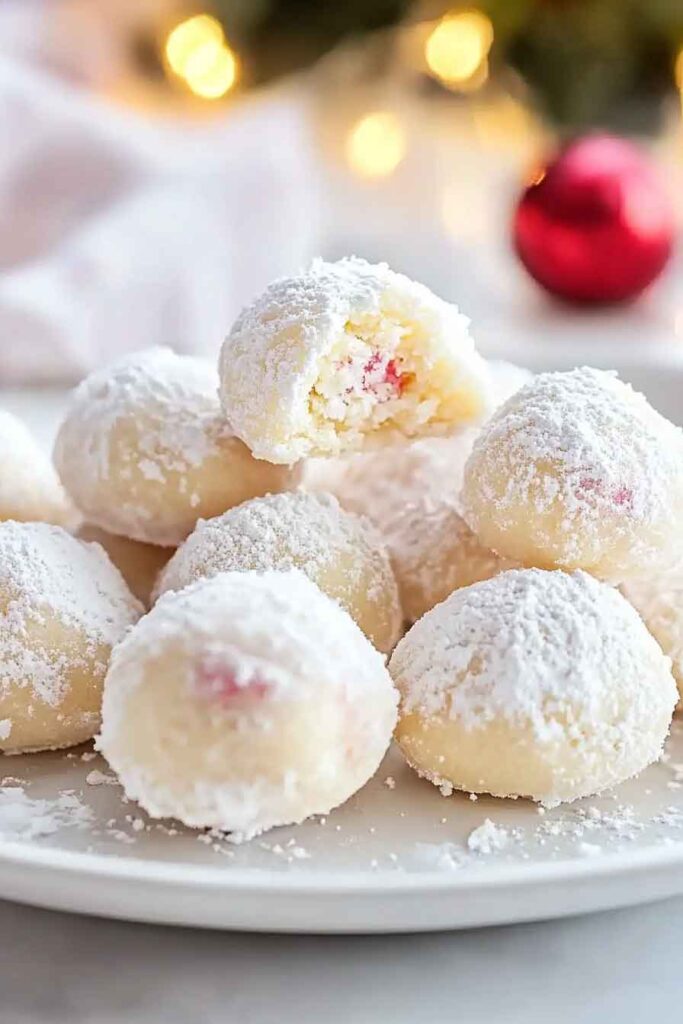 Peppermint Lemon Snowballs