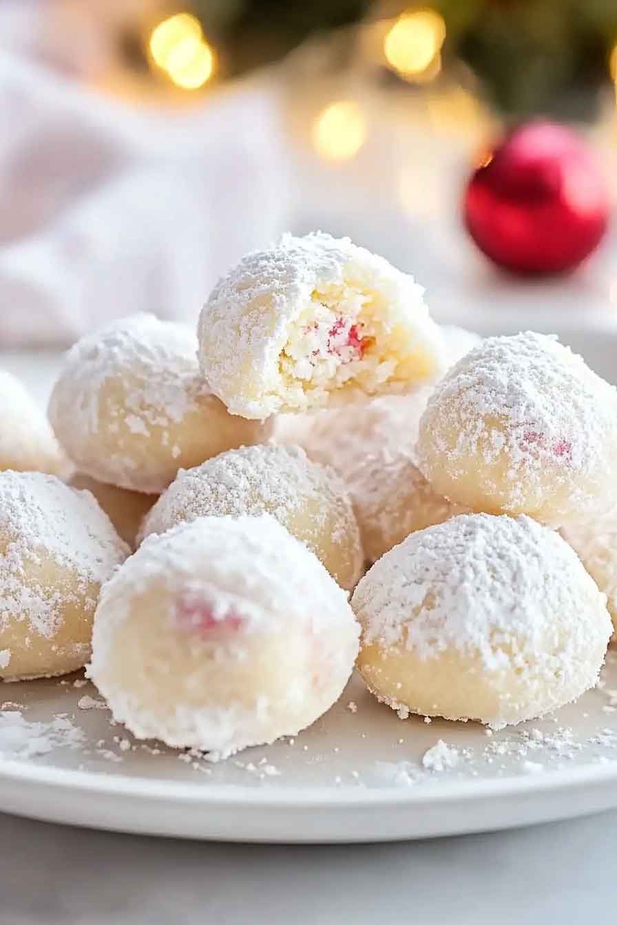 Peppermint Lemon Snowballs