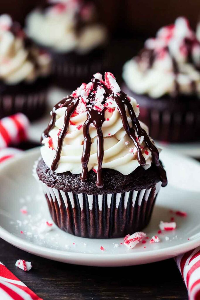 How to Serve Peppermint Mocha Cupcakes