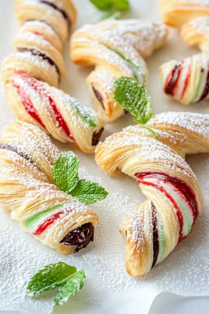 How to Serve Peppermint Pastry Twists