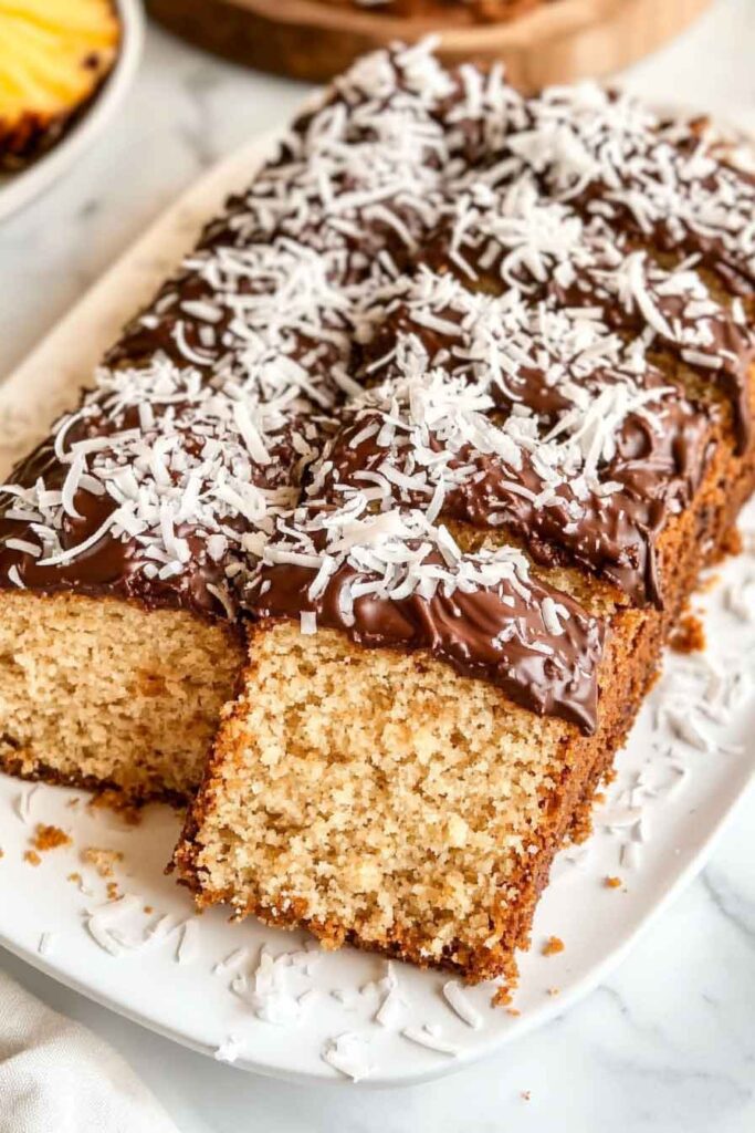 How to Serve Pineapple Lamington Loaf