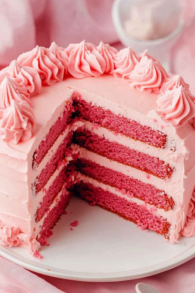 How to Serve Pink Velvet Cake