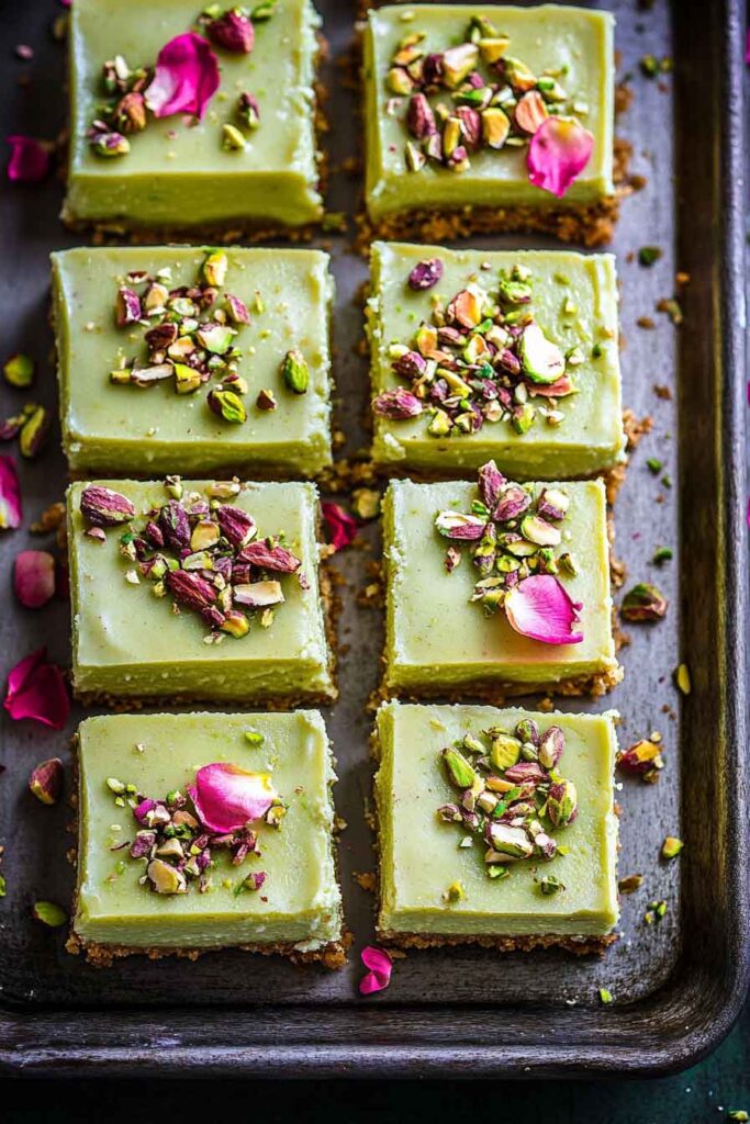 How to Serve Pistachio Cheesecake Bars