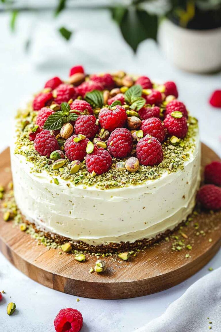 Pistachio Raspberry Cake