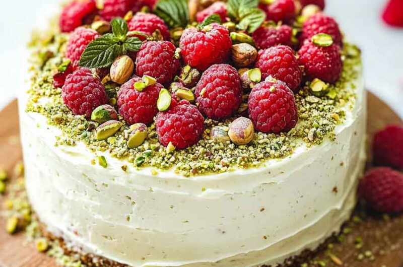 Pistachio Raspberry Cake