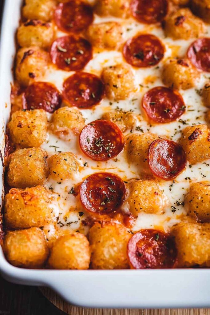 How to Serve Pizza Tater Tot Casserole