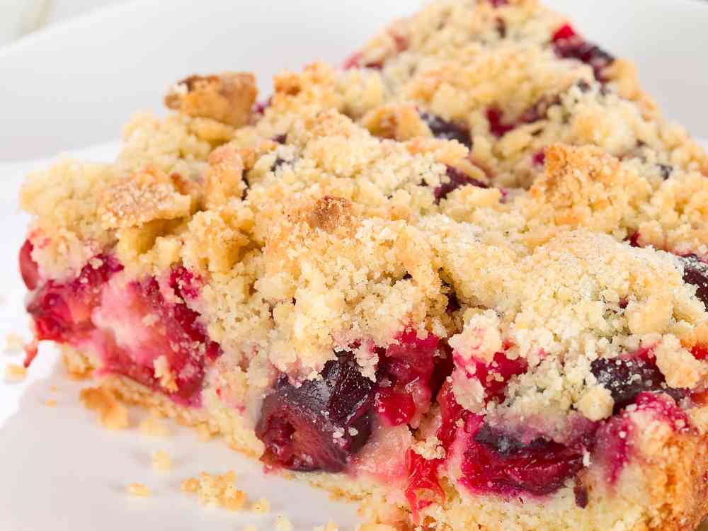 Plum Shortbread Crumble Bars