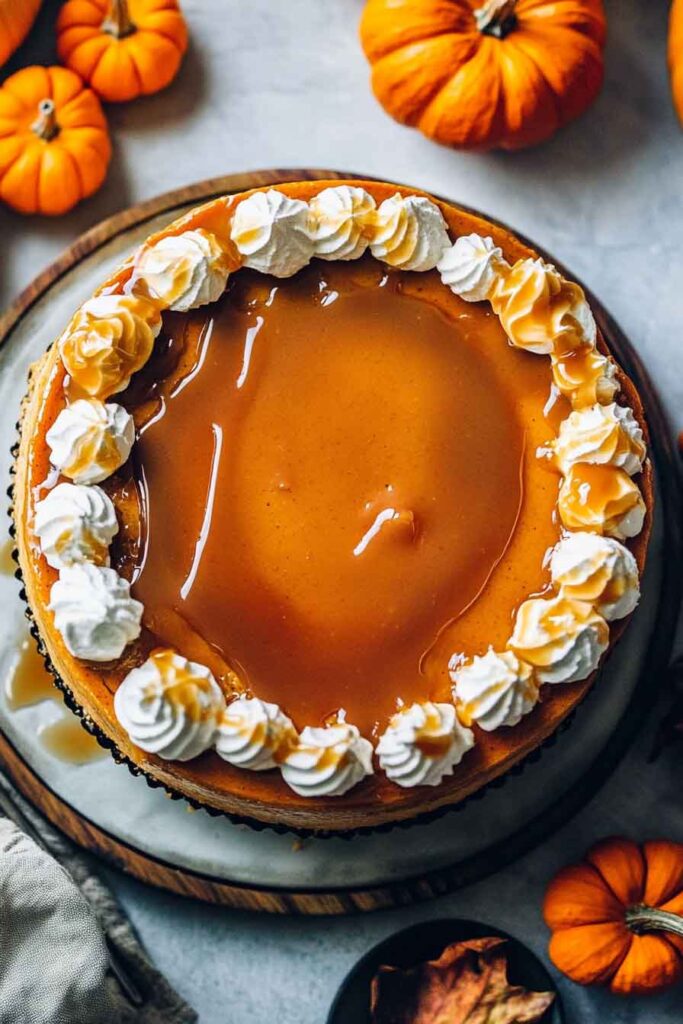 How to Serve Pumpkin Caramel Cheesecake