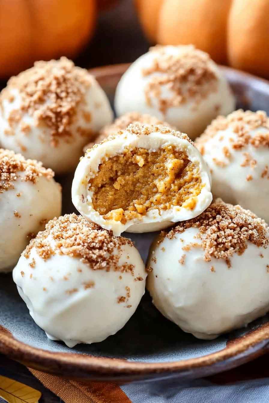 Pumpkin Cheesecake Balls