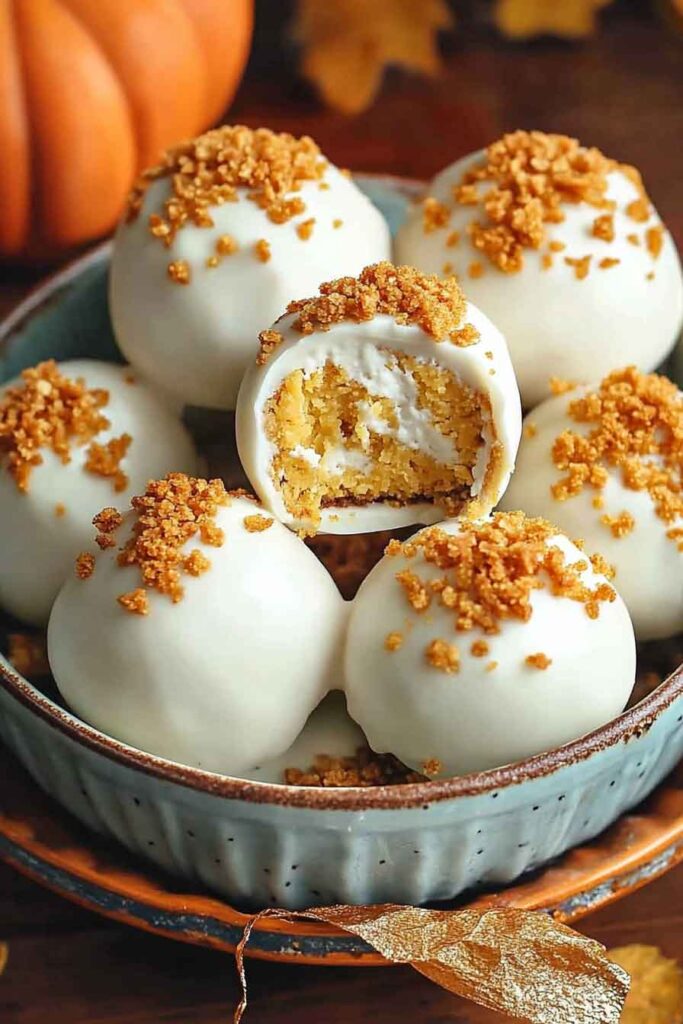 How to Serve Pumpkin Cheesecake Balls