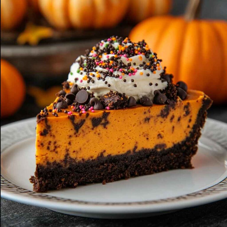 Pumpkin Chocolate Chip Cheesecake