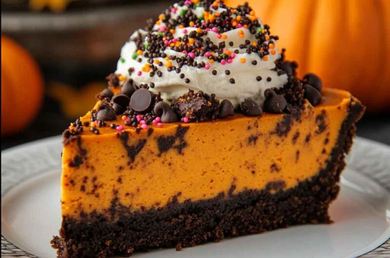 Pumpkin Chocolate Chip Cheesecake