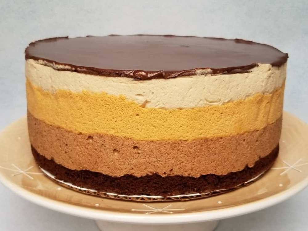 Pumpkin Chocolate Mousse Cake