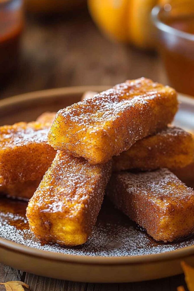 How to Serve Pumpkin French Toast Sticks