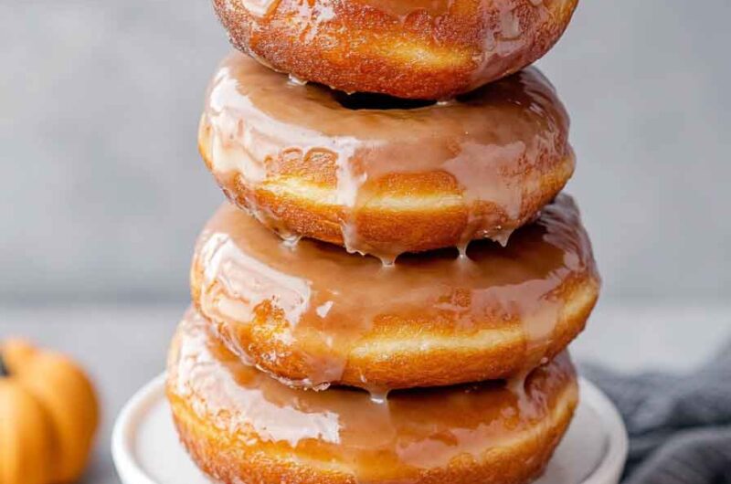 Pumpkin Maple Glazed Donuts