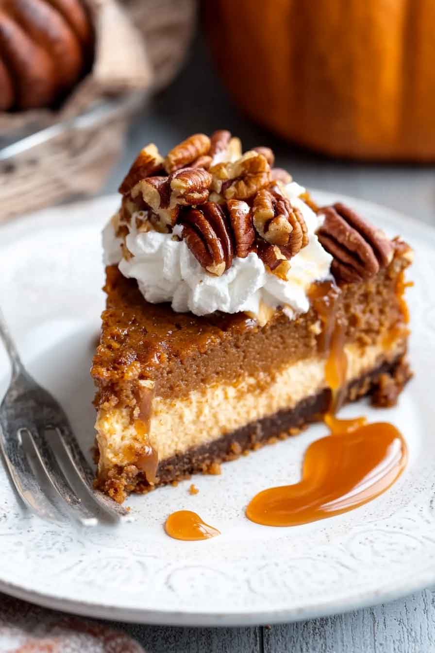 Pumpkin Pecan Cheesecake