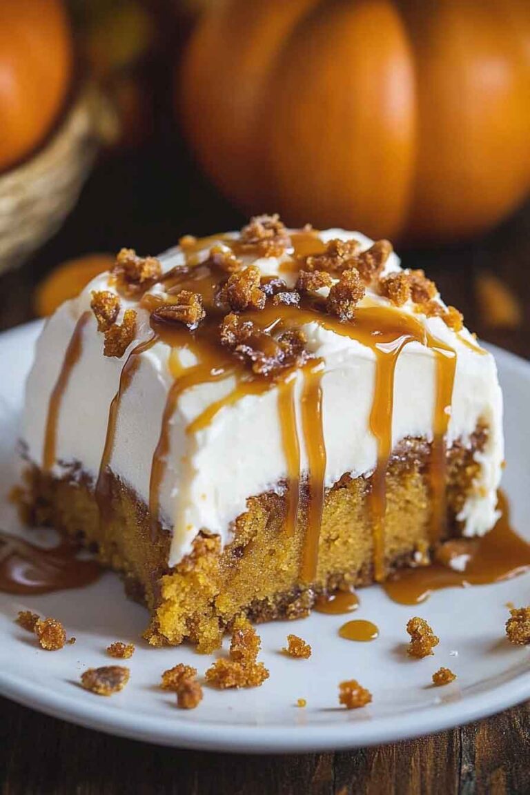 Pumpkin Poke Cake