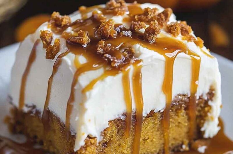 Pumpkin Poke Cake
